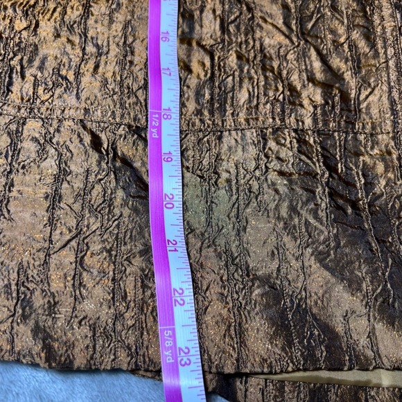 Erin London Womens Size Medium Gold Metallic Crinkle Jacket Art to Wear Textured - Picture 10 of 13